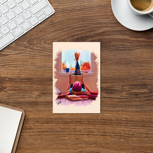 My Books and Coffee Postcard