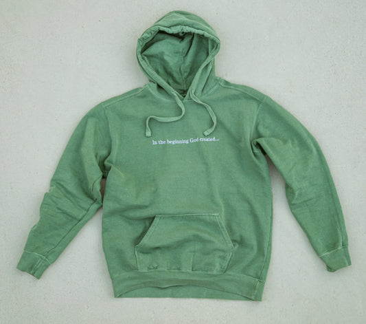In the Beginning Unisex Hoodie — Embroidered