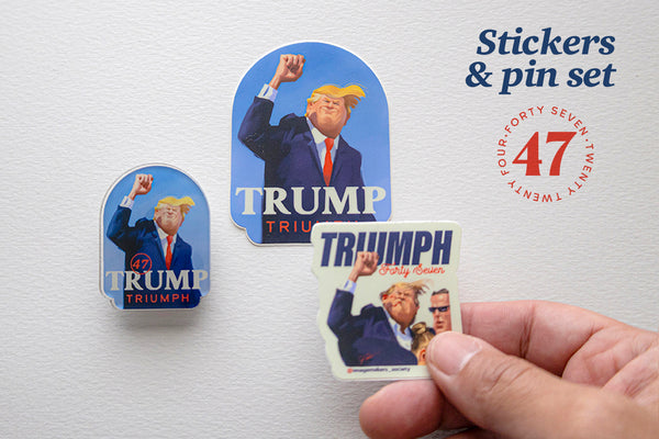 TRUMP 47 (Pin and Stickers)