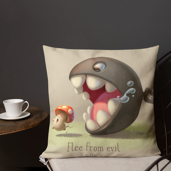 Flee from Evil Pillow
