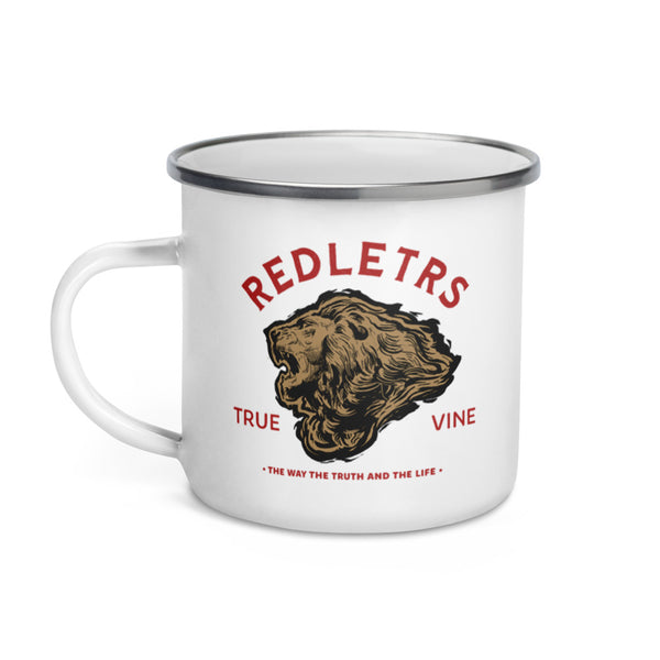 Redletrs Gold Lion Enamel Mug