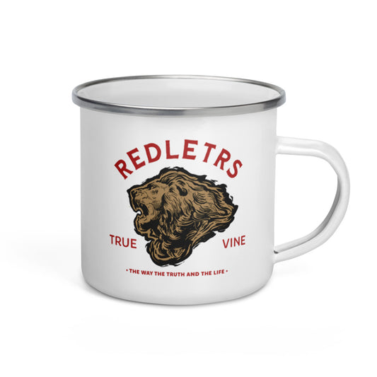 Redletrs Gold Lion Enamel Mug