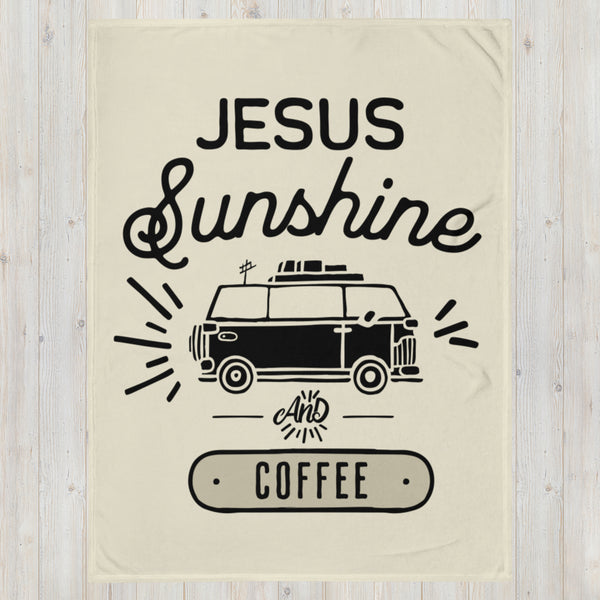 Jesus Sunshine Coffee Throw Blanket